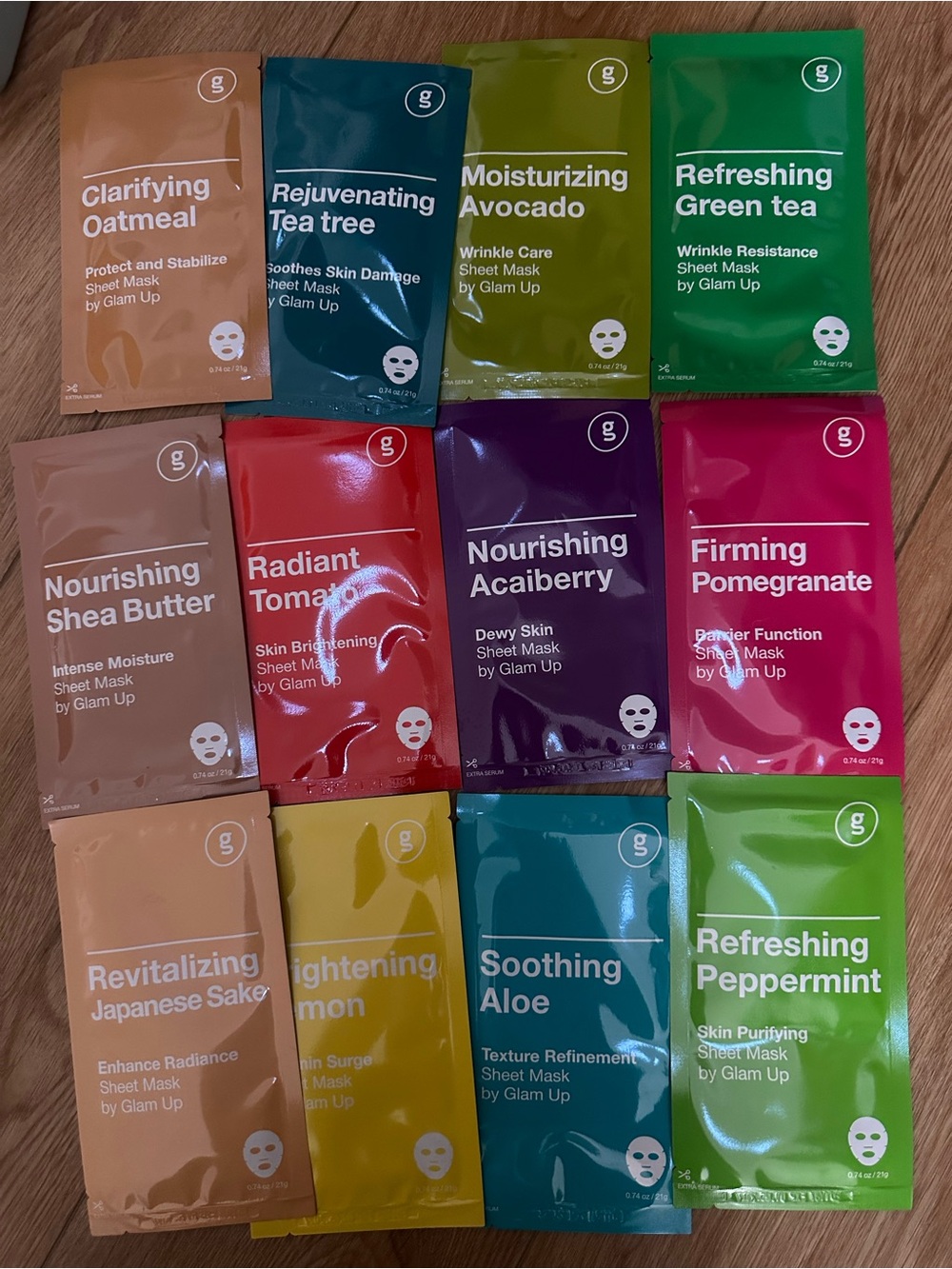 Glam Up Sheet Mask Variety Pack — Assorted Scents & Colors